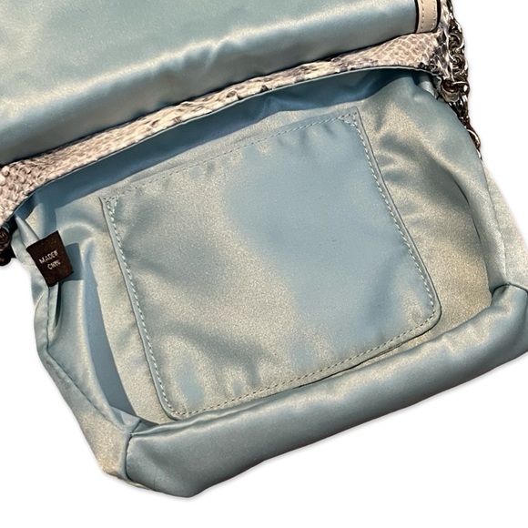 Coach Kristin Python-Embossed Metallic Leather Crossbody Purse / Clutch - Picture 7 of 10